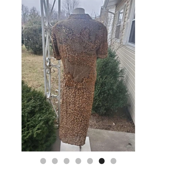 💥BLACK FRIDAY BOGO FREE EVERYTHING💥 SMALL 90s Leopard Print Maxi Dress Set - Picture 5 of 6
